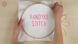 SewandSo Stitch Library Vandyke Stitch [upl. by Clauddetta818]