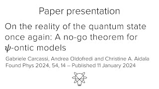 A nogo theorem for psiontic models [upl. by Ellerd]