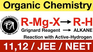 Grignard reagent reacts with active hydrogen  Preparation of alkane from grignard reagent JEE NEET [upl. by Iatnwahs]