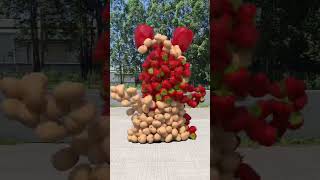 Fruit and vegetable collision special effects visual effects decompression Transformers dance ch [upl. by Benito]