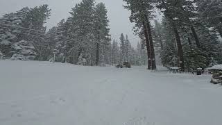 Caltrans John Deere blade plowing Highway 89 in Timberland [upl. by Edylc]