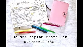 Organisation Haushaltsplan Putzplan erstellen  Bujo meets Filofax  Bullet Journal [upl. by Joanne]