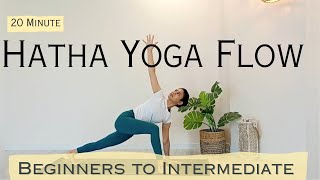 20 Minutes Hatha Yoga Flow  Beginners  intermediate Full body Yoga [upl. by Yenffad972]