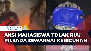 Ricuh Aksi Mahasiswa Tolak Revisi UU Pilkada Tak Sesuai Putusan MK Indonesia Bergerak [upl. by Aihsoem]