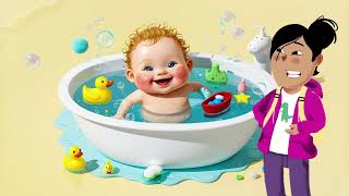 Baby Bath Song  Fun Bath Time Nursery Rhyme for Kids  Splish Splash with Bubbles [upl. by Soisinoid]