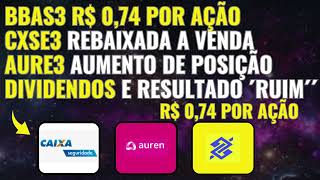 BBAS3 BANCO DO BRASIL VEM AUMENTO NOS PROVENTOS PARA 2024 E R074 PARA FEVEREIRO CXSE3  AURE3 [upl. by Cowles986]