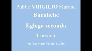 VIRGILIO EGLOGA II CORYDON [upl. by Coltun]