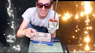 Pouring Molten Metals into Water COOL Aluminum Thermite Lead  More [upl. by Ytinirt]