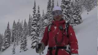 Powder Ski Tip with Mike Wiegele Heli Ski Guide [upl. by Dnalrah]