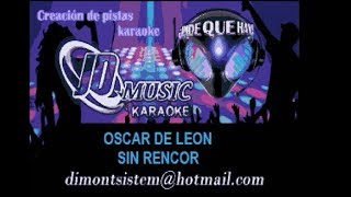 Oscar De Leon Sin Rencor karaoke [upl. by Crispa]