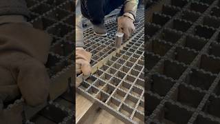 Building a Square Grid Wire Fence Satisfying Steel Fence Installation [upl. by Kamp671]