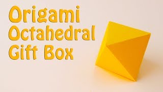 🔴Origami Octahedron DecorationGift Box🔴  How to Make an Octahedron Gift Box8 Minutes [upl. by Aloysia]