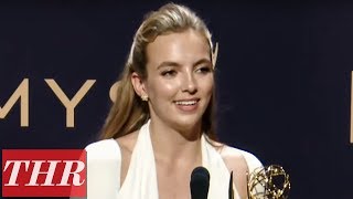 Emmy Winner Jodie Comer Full Press Room Speech  THR [upl. by Sabine]