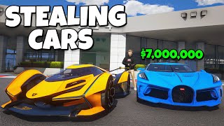 Stealing RARE Supercars in GTA 5 RP [upl. by Esiuole]