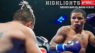 Gervonta Davis knockouts Mario Macias in 30 seconds [upl. by Dorry]