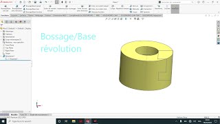 solidworks bossage base révolution [upl. by Nelram]