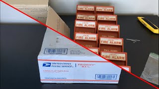 RARE ALARM UNBOXING LOT OF 12 Faraday 10123 Fire Alarm Pull Stations [upl. by Leahcimauhsoj]