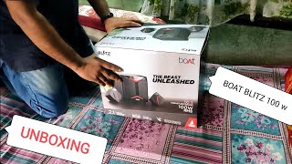 UNBOXING 💥  boAt Blitz 2000 Multimedia 100 W Bluetooth Home Theatre [upl. by Ecnerwaled]