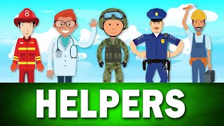 Community Helpers for Kids  Helpers Around Us  Educational Videos For Kids [upl. by Frechette]