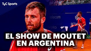 EL SHOW DE CORENTIN MOUTET EN EL ARGENTINA OPEN 🔥 DE SACAR DE ABAJO A TOMAR GASEOSA Y MÁS 🎾 [upl. by Burnie960]