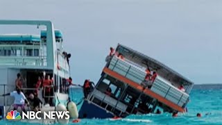 74yearold dead after boat transporting dozens begins to sink in the Bahamas [upl. by Hecklau]