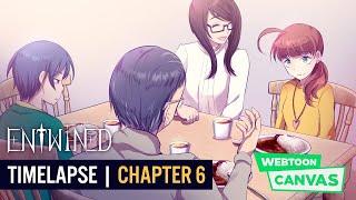 Dinner  Entwined Chapter 6【Webtoon Drawing Timelapse】 [upl. by Sharma694]