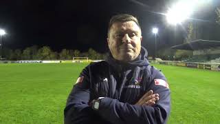 Postmatch interview Leamington 21 Kettering Town 07112023 [upl. by Nyre]