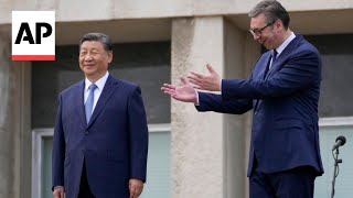 Chinese President Xi Jinping meets Serbias Vucic on the second leg of his Europe tour [upl. by Aisinoid]