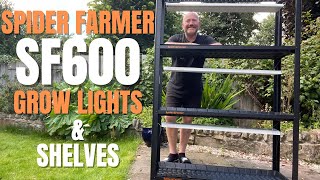 Spider Farmer SF600 Grow Light And Metal Plant Stand  Unboxing and Review [upl. by Jeffries]