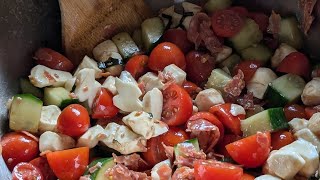 3 a person tomato mozzarella salad recipe [upl. by Ardnoik]