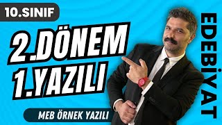 10Sınıf 2Dönem 1Yazılı Soruları  MEB Ortak Sınav Soruları  10Sınıf Türk Dili ve Edebiyatı [upl. by Irv455]