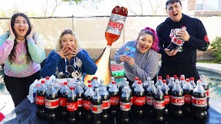 COKE AND MENTOS CHALLENGE who can make the best rocket [upl. by Irby432]