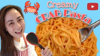 Creamy Crab Pasta  Fresh Crab Meat Pasta Sauce [upl. by Beverlee]