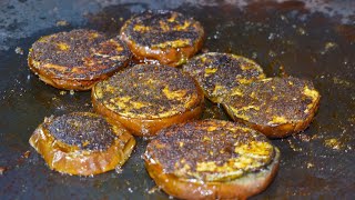 BAINGAN BHAJA RECIPE  बैंगन भाजा बनाने का तरीका  Baingan bhaja kaise banta h [upl. by Annayek]