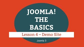 Joomla 3 Tutorial  Lesson 04  Demo Site [upl. by Anidene]