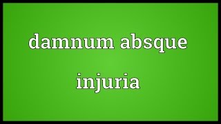 Damnum absque injuria Meaning [upl. by Semmes896]