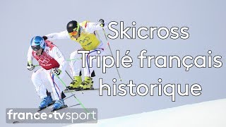 Skicross  le triplé français historique à voir en vidéo  JO Sotchi 2014 [upl. by Chapnick]