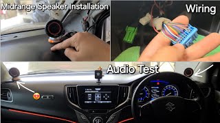 Midrange Speaker Installation amp Audio Test  SQ Setup In Budget modifiedbaleno [upl. by Shushan522]