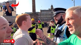 🔴 Glasgow Immigration Protest Kicks Off 😲💪🏽 [upl. by Nicoli83]