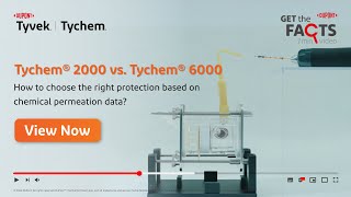 Permeation Performance Comparison Tychem® 2000 vs Tychem® 6000 [upl. by Monteria]