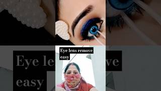 How to eyes lenses remove easily 👀🌠🌠 makeup lens eyemakeup eyelenses makeuptutorial [upl. by Ynattib144]