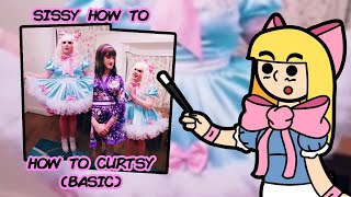 How to Curtsy Basic  Sissy How To ft Millie [upl. by Wojcik275]