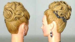 Вечерняя свадебная прическа Wedding prom hairstyles for long hair [upl. by Prebo]