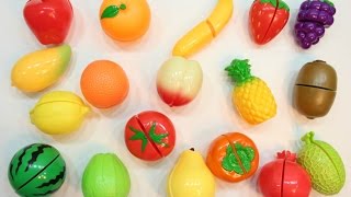 Learn Names of Fruits and Vegetables with Toy Velcro Cutting Fruits and Vegetables [upl. by Donica]