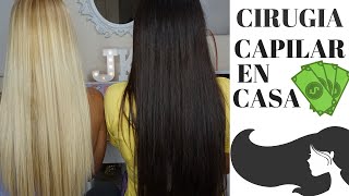 CIRUGIA CAPILAR EN CASA RAPIDO Y FACIL  CABELLO BRILLANTE [upl. by Cirtap]