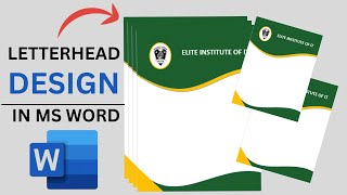 How to Make Letterhead Design in Microsoft Word  Letterhead Design in Microsoft Word [upl. by Garrott621]