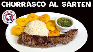 Churrasco de Lomo de Res con Tostones y Salsa Chimichurri [upl. by Sorci627]