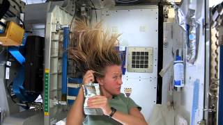 Karen Nyberg Shows How You Wash Hair in Space [upl. by Thema354]