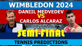 Daniil Medvedev vs Carlos Alcaraz  Wimbledon tennis 2024 [upl. by Mathews]