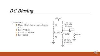 BJT Amplifier Design Part 1 DC Biasing [upl. by Bibeau]